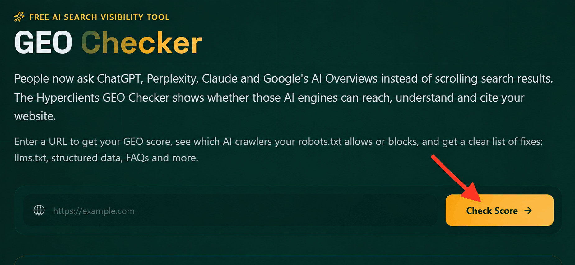 GEO Score Checker 
